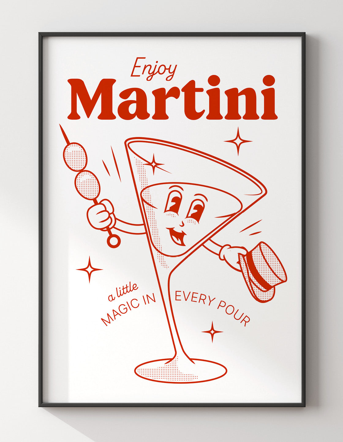 Martini Vermouth Vintage Poster, Italian Beverage Retro Print