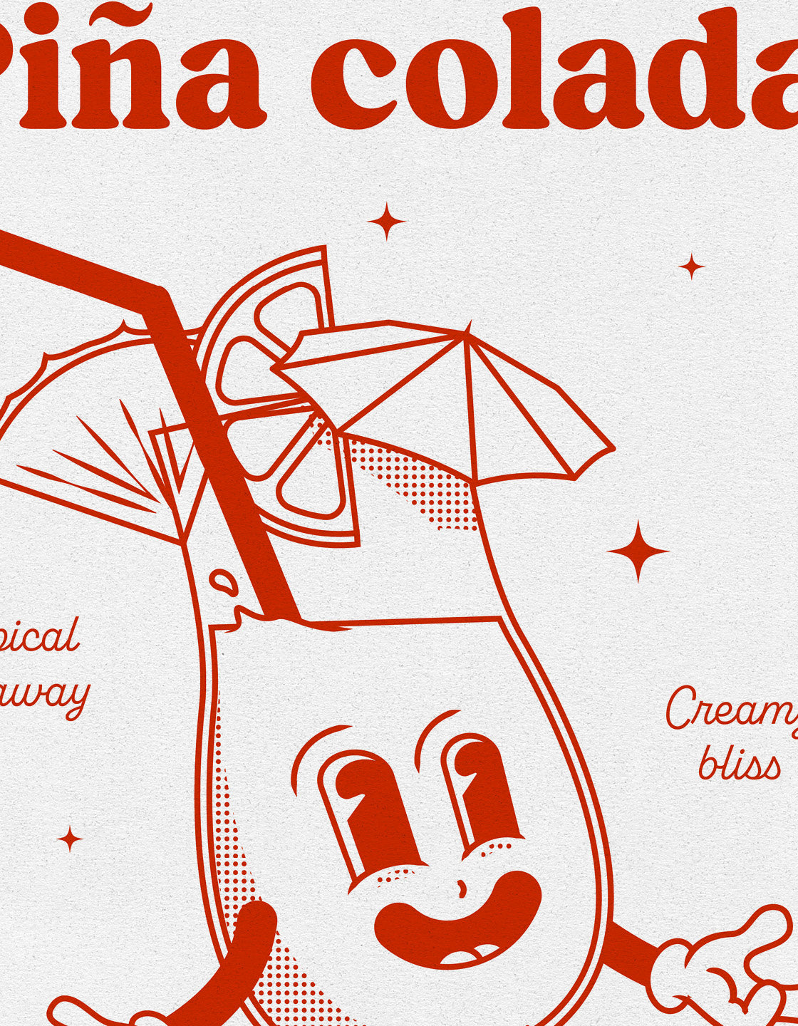 Retro style Pina Colada