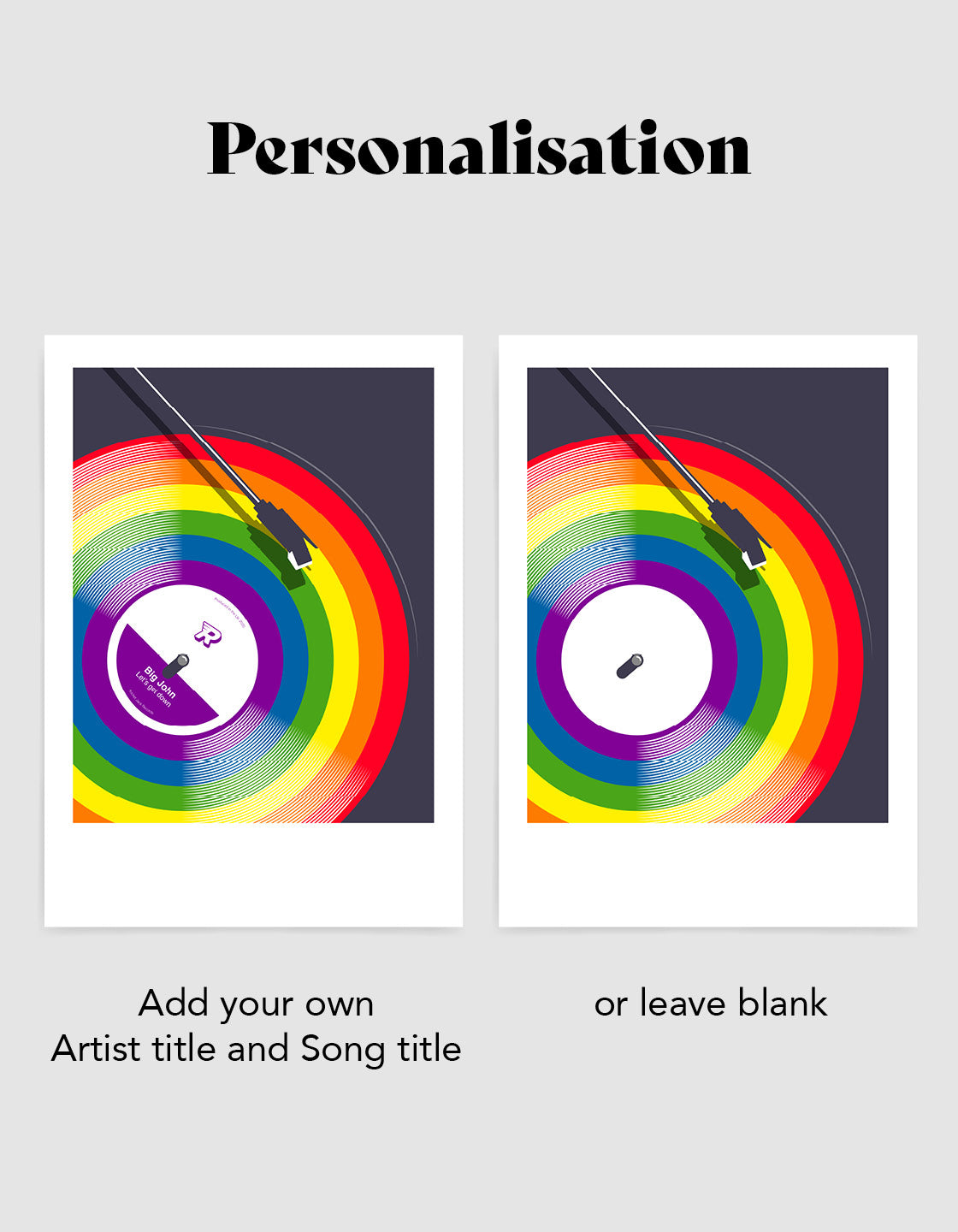 Rainbow vinyl record