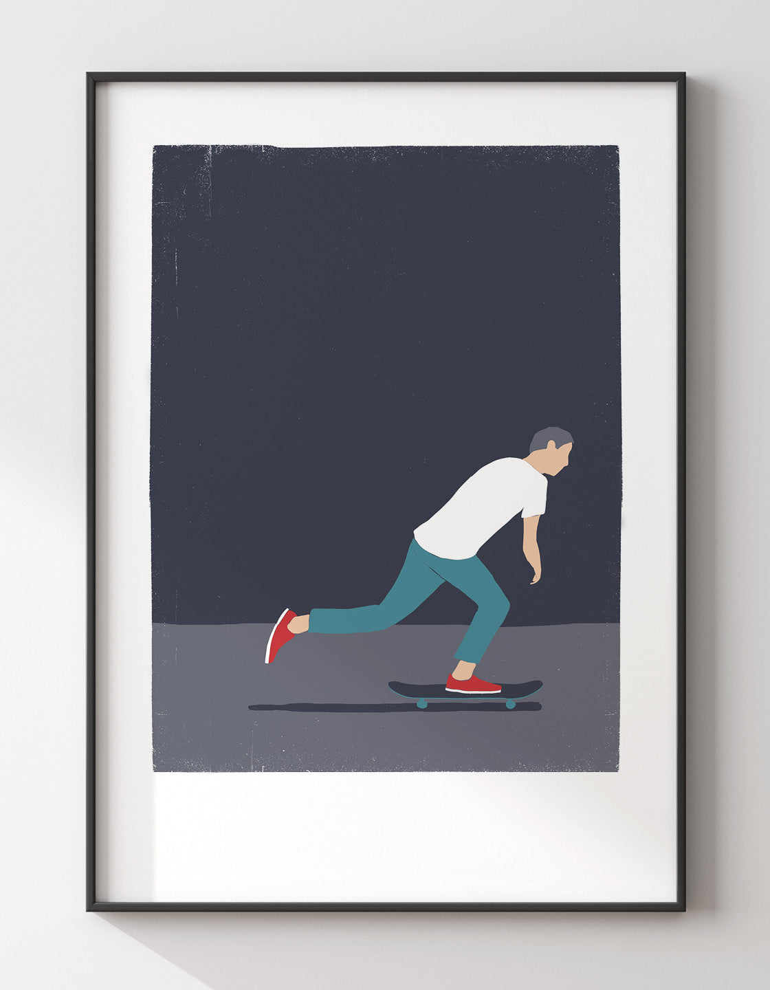 Skateboarding man