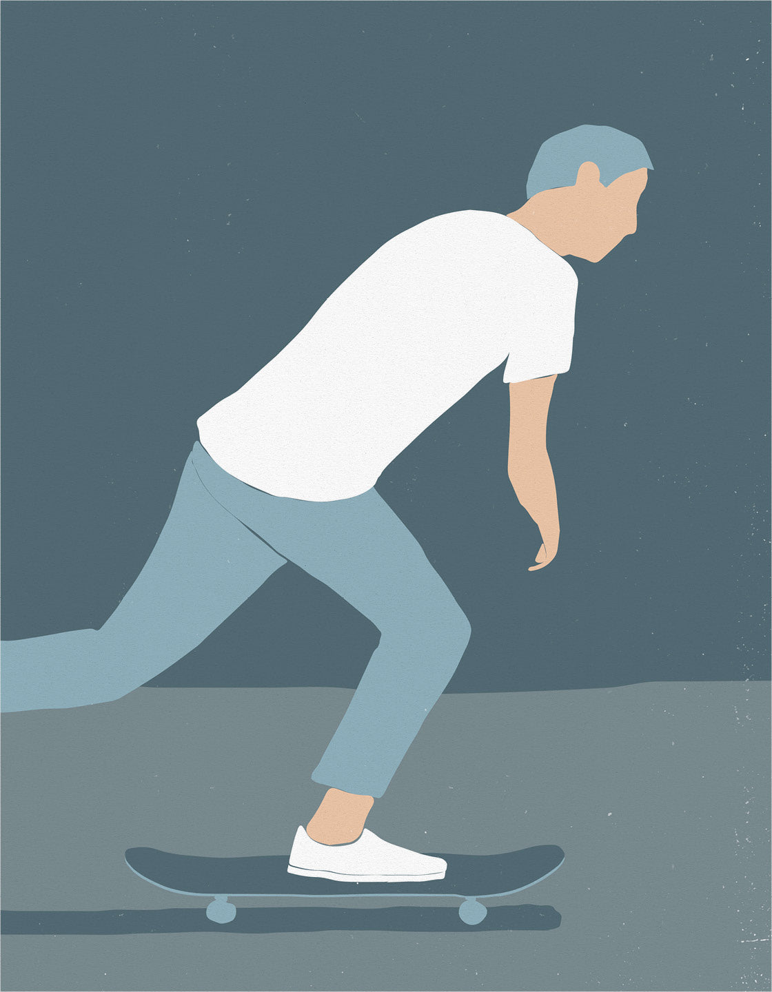 Skateboarding man