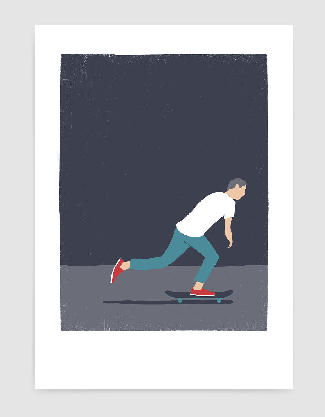 Skateboarding man