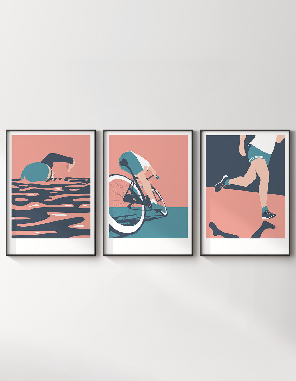 Triathlon print set