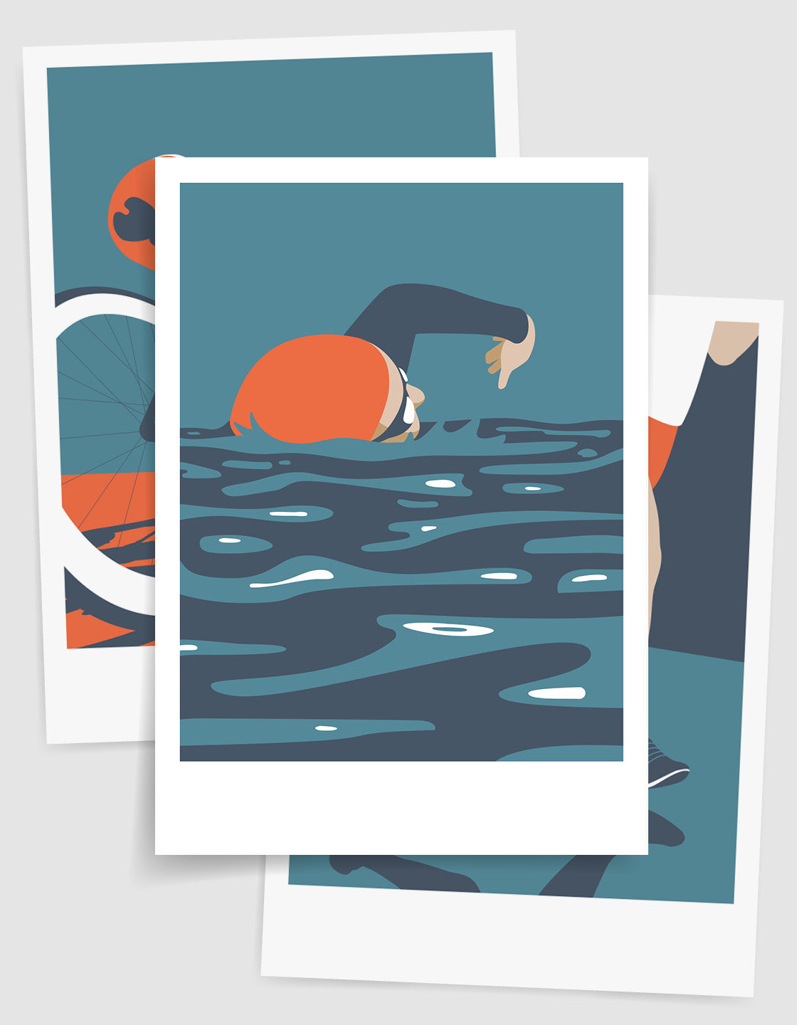 Triathlon print set