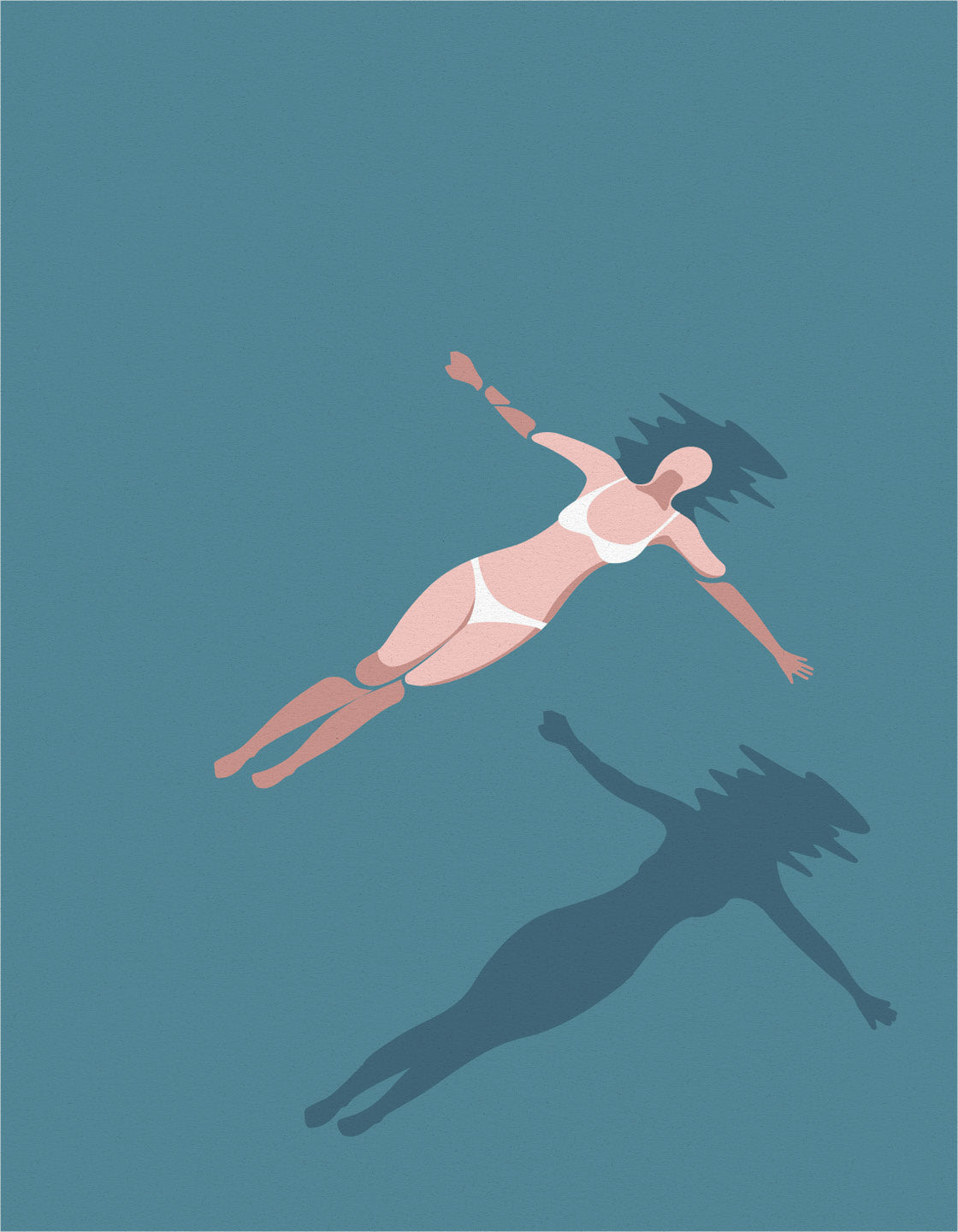 Floating woman