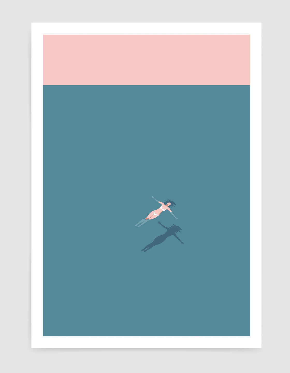 Floating woman