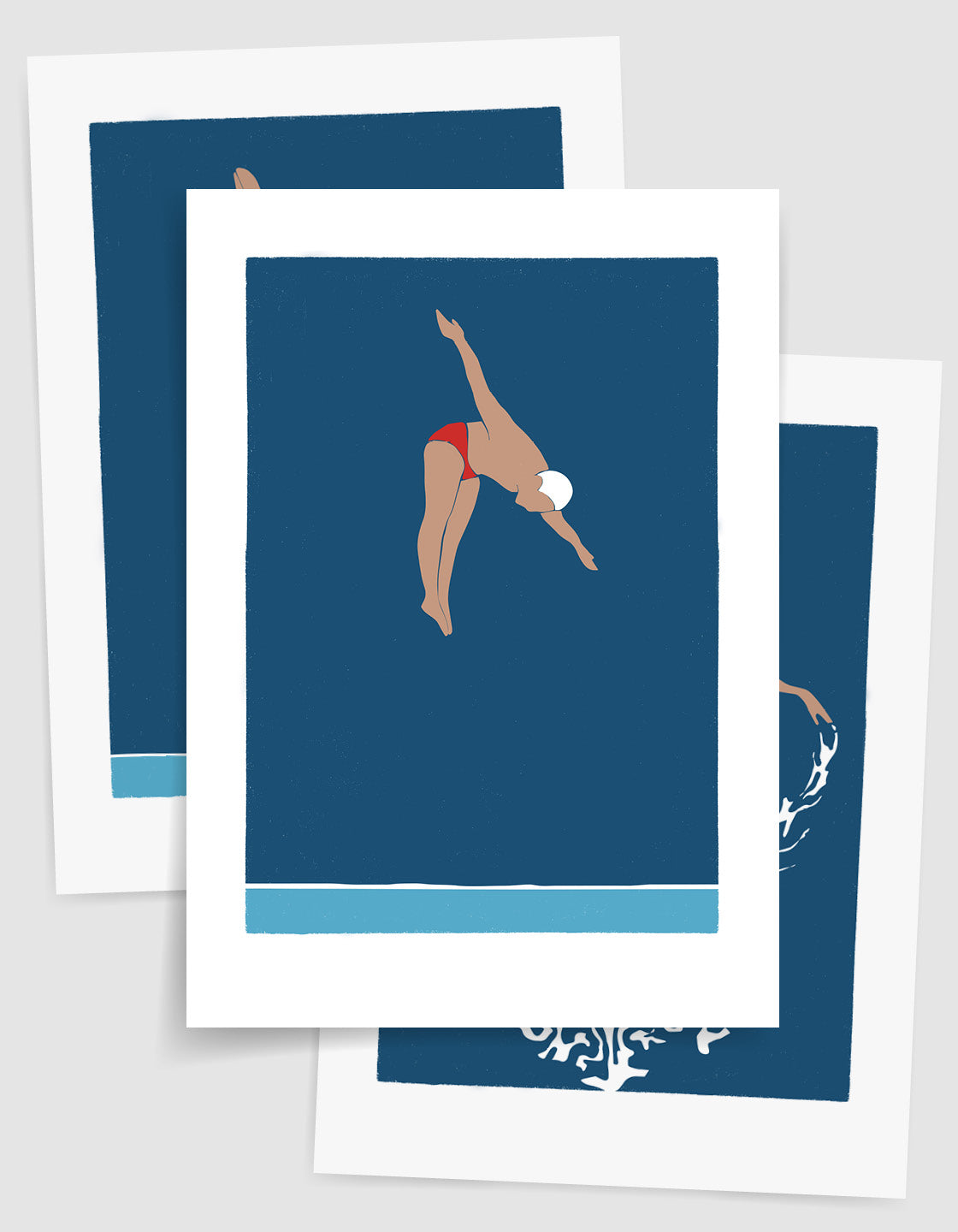 Diving man set