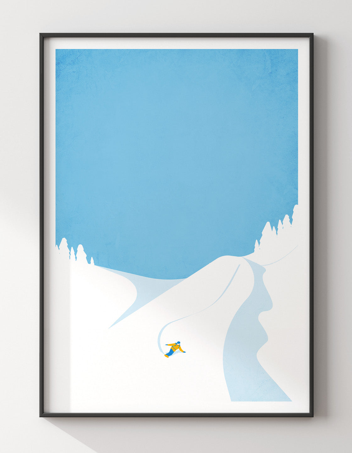 Downhill snowboarder