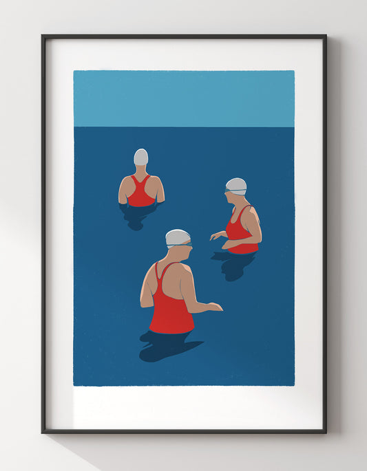 Women swimming