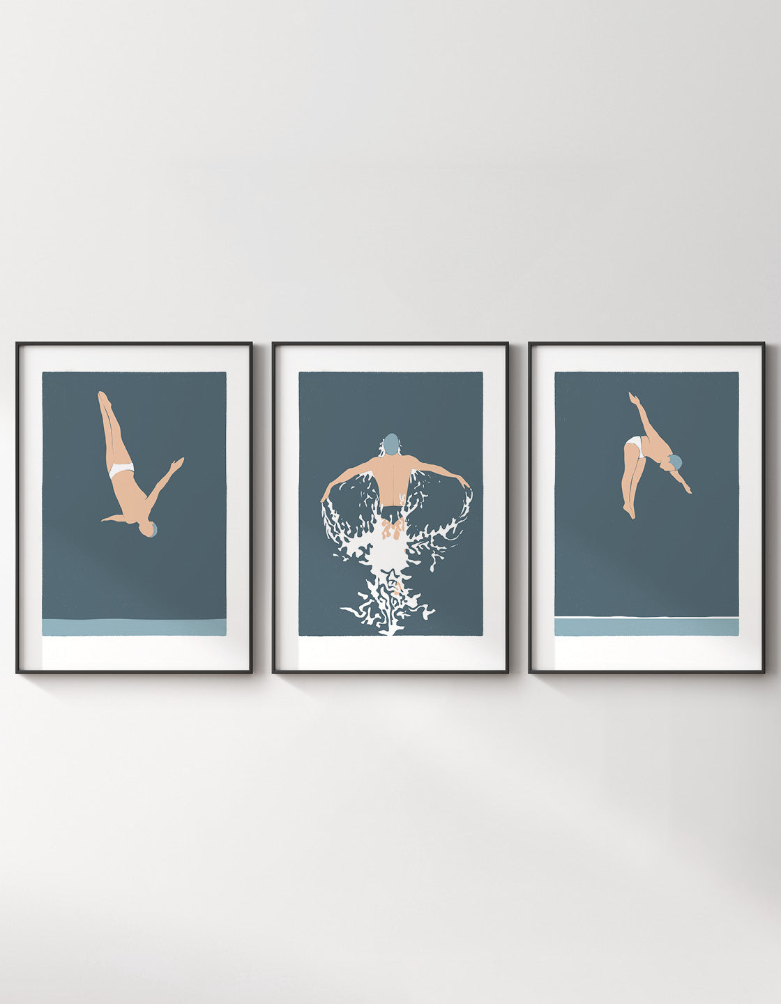 Diving man set