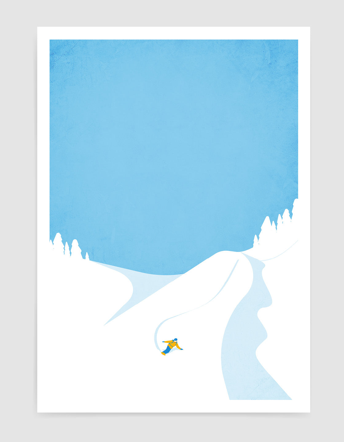 Downhill snowboarder