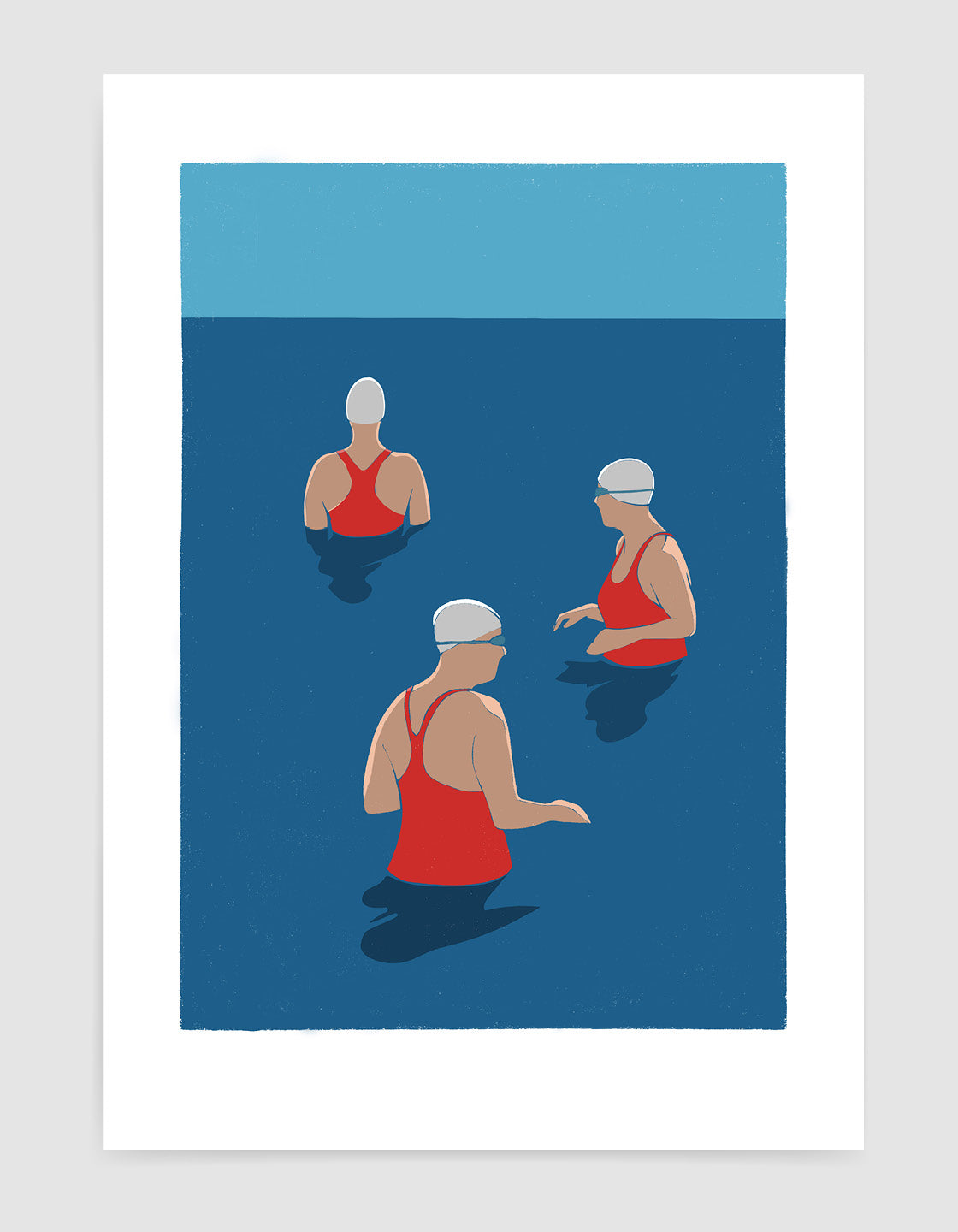 Women swimming
