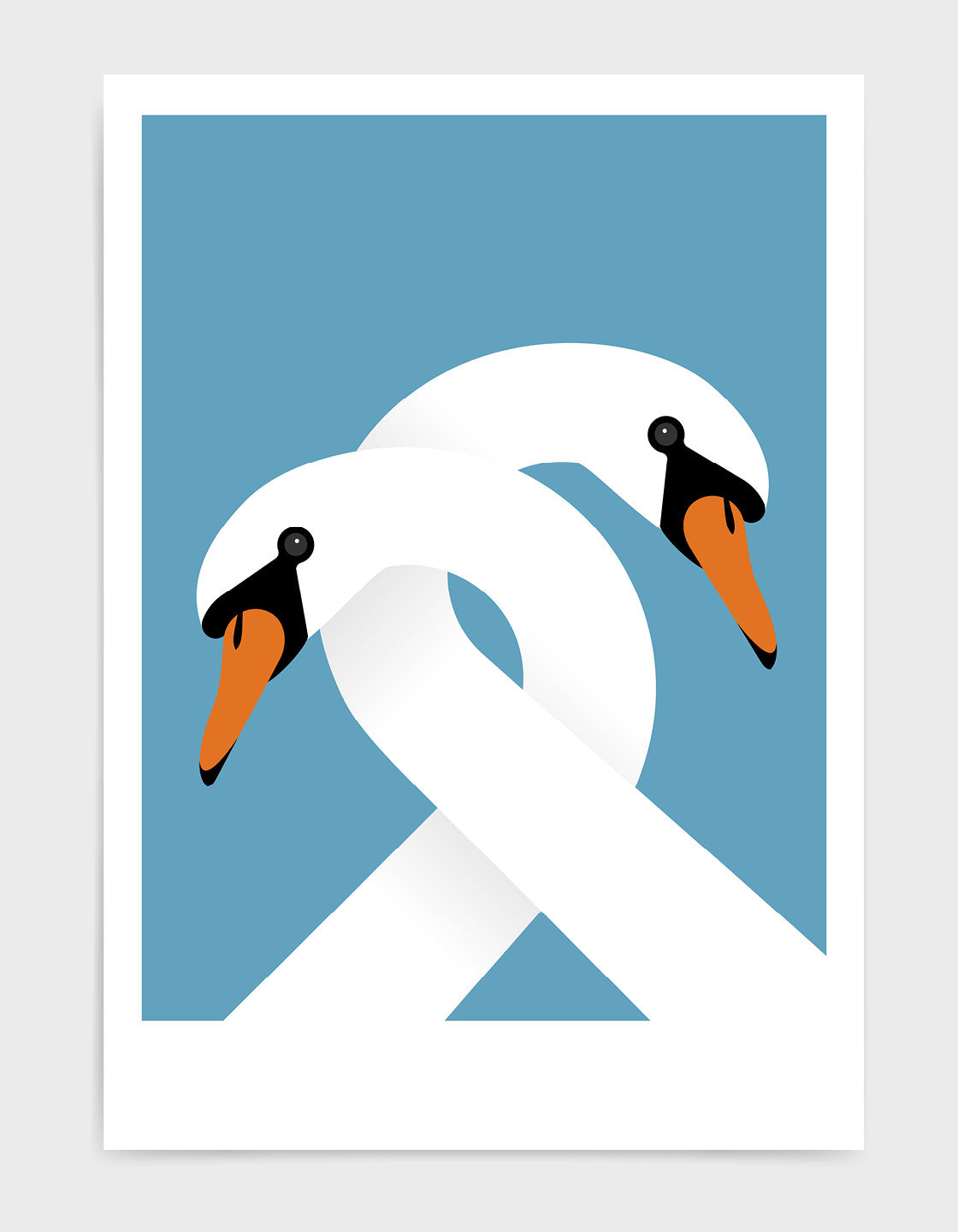 Necking swans