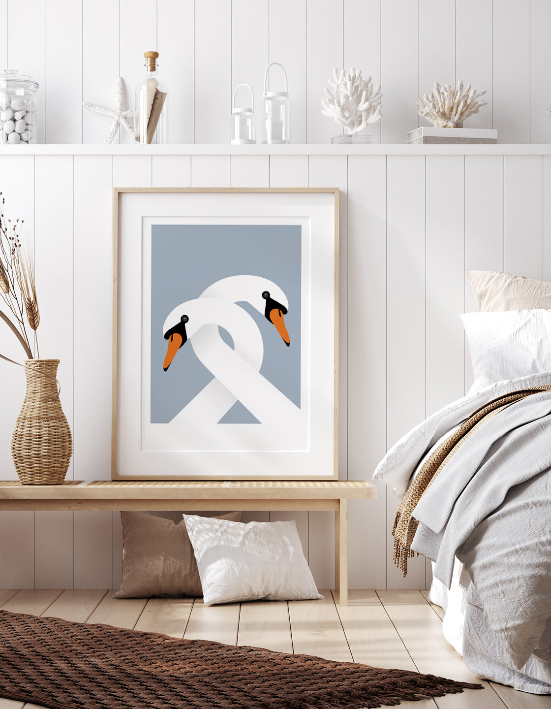 Necking swans