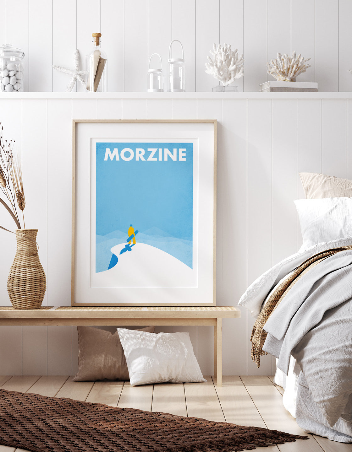 Off piste snowboarder
