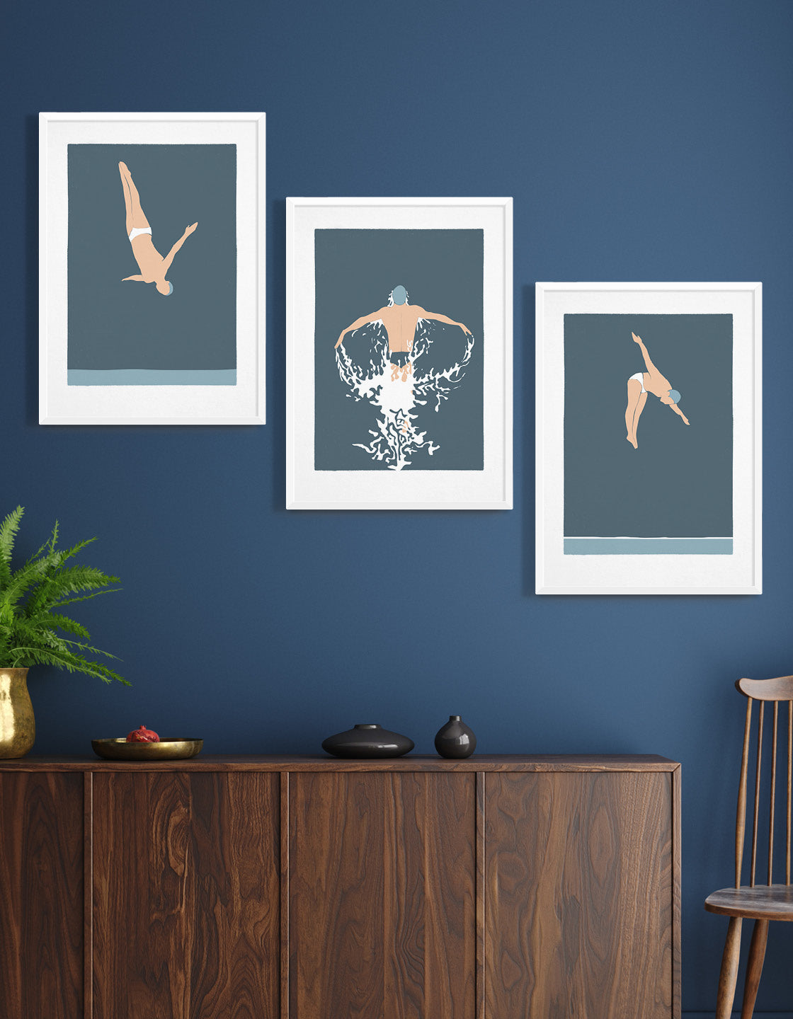 Diving man set