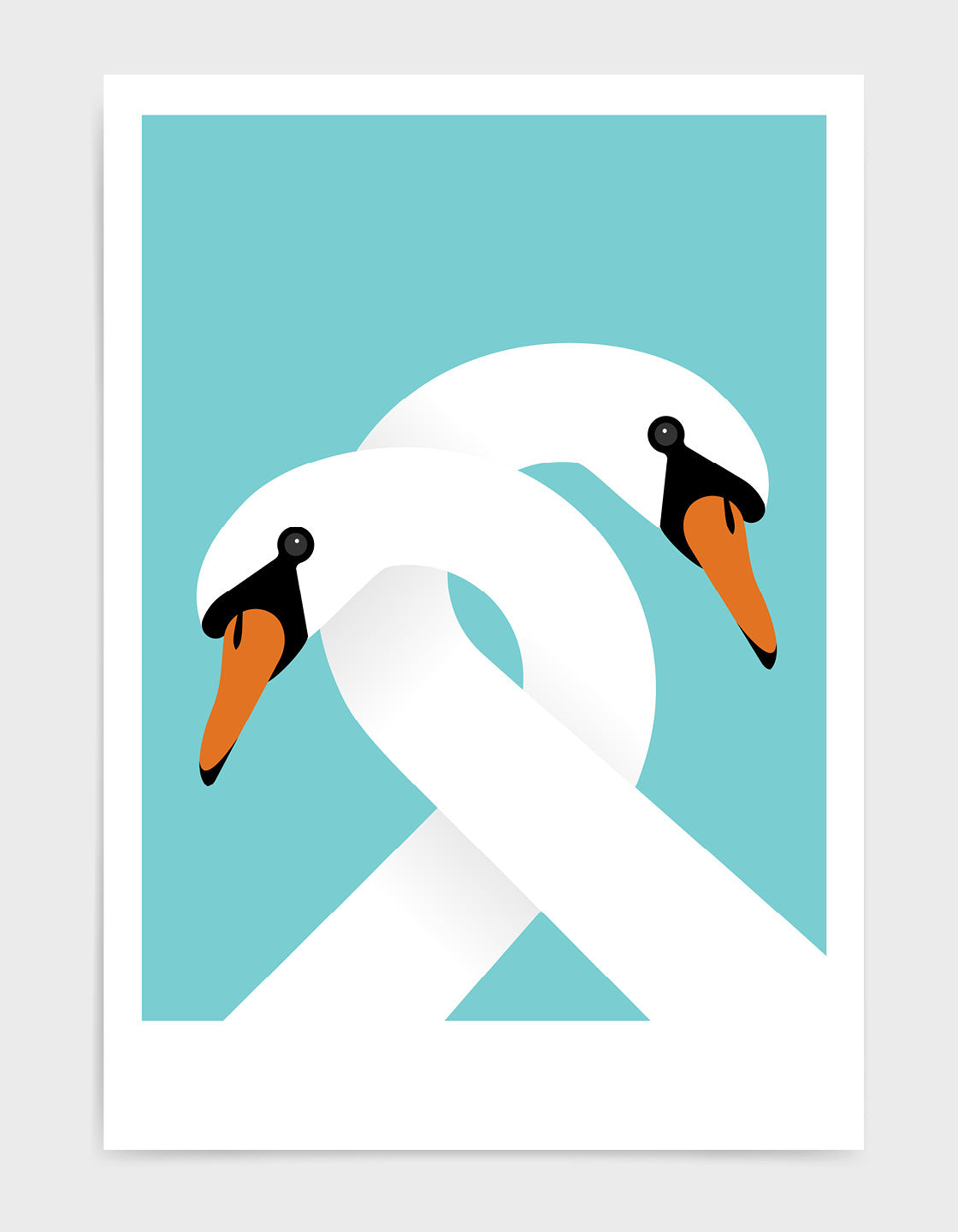 Necking swans