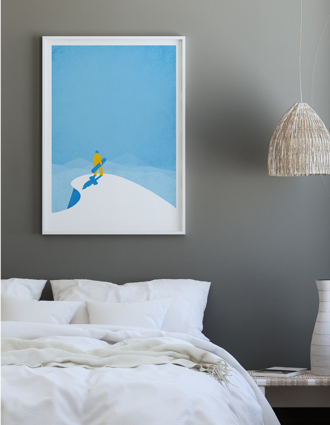 Off piste snowboarder