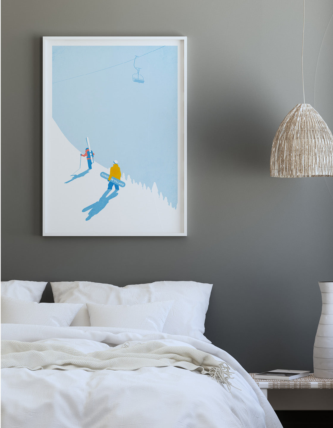 Skier and snowboarder