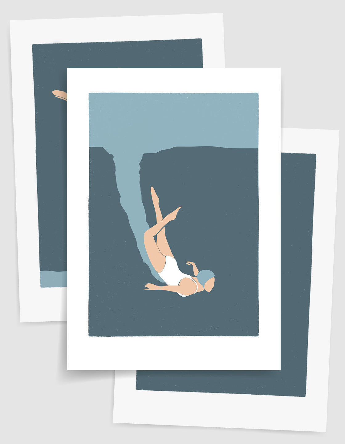 Vintage diving woman set
