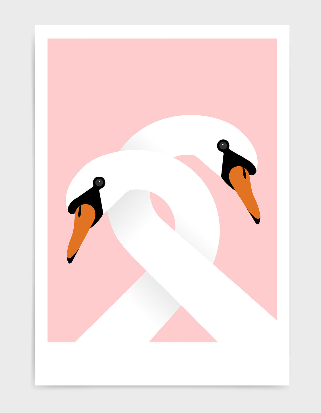 Necking swans