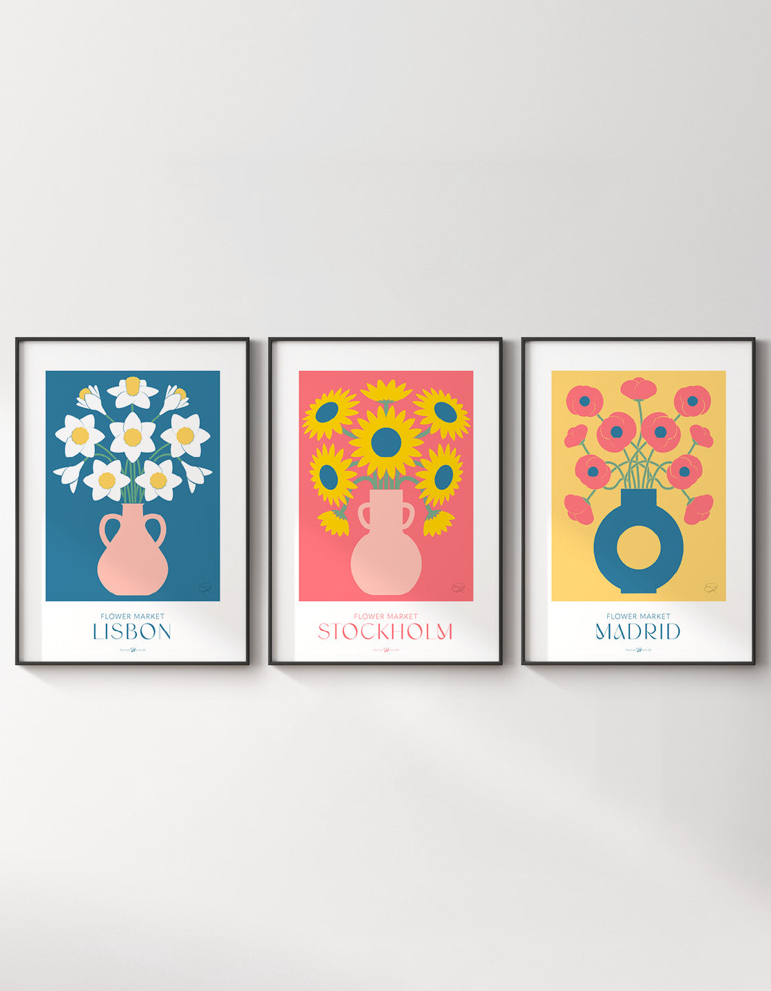 Flower market gallery wall