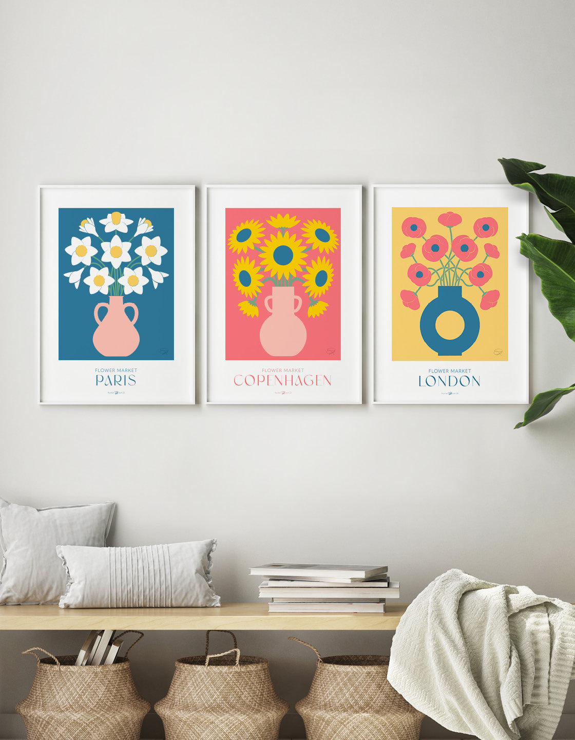 Flower market gallery wall