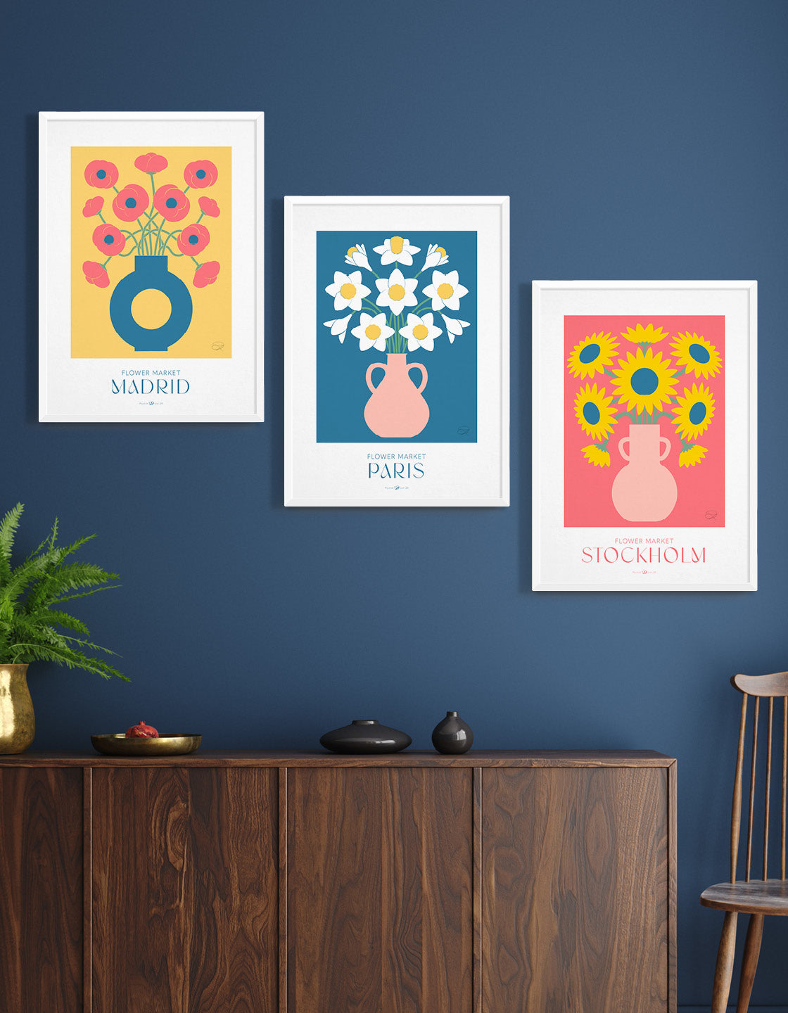 Flower market gallery wall