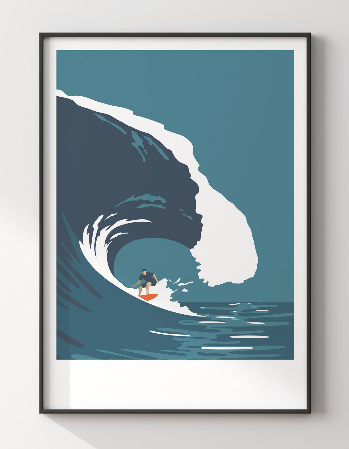 Barrel wave surfing