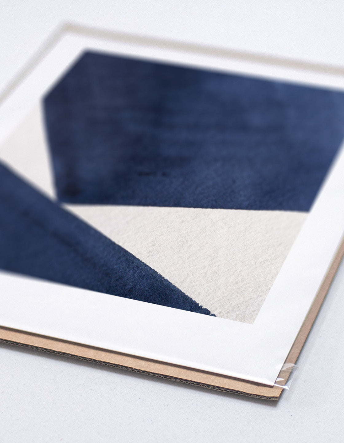 Rocket Jack minimal art print - Japandi design in navy/cream