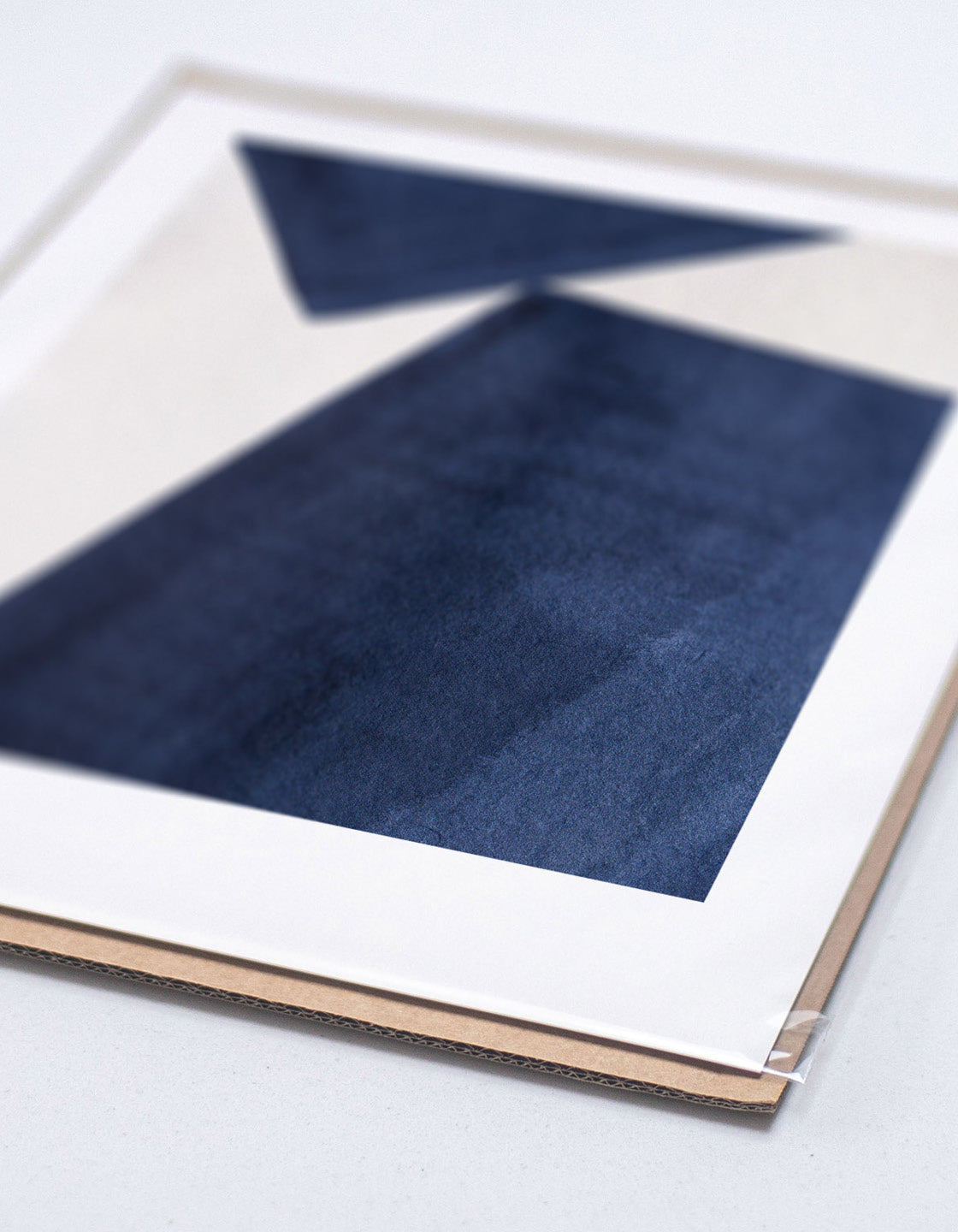Rocket Jack minimal art print - Japandi design in navy/cream