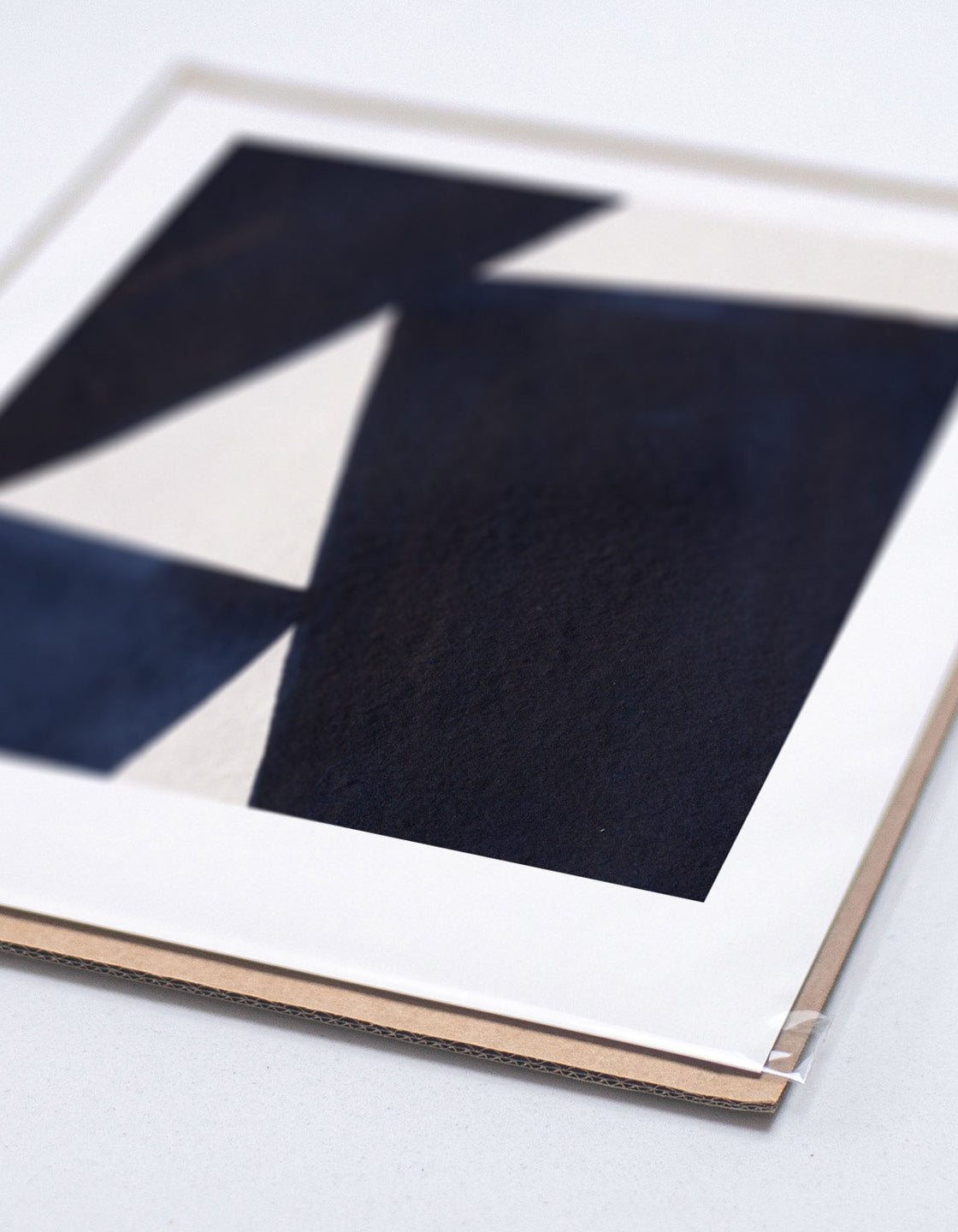 Rocket Jack minimal art print - Japandi design in navy/cream
