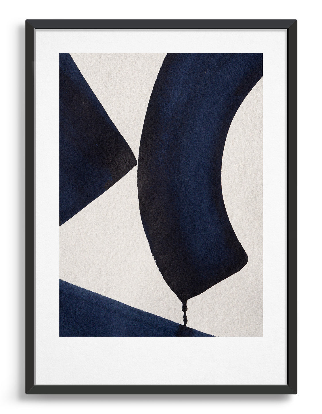 Rocket Jack minimal art print - Japandi design in navy/cream