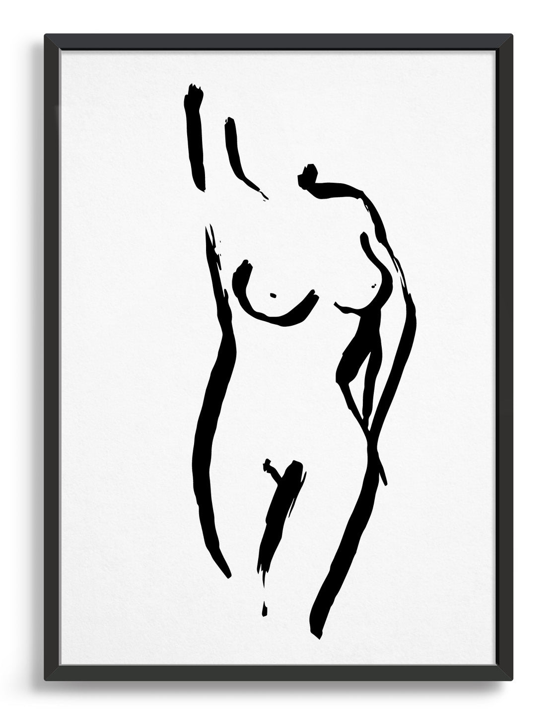 Nude woman line drawing