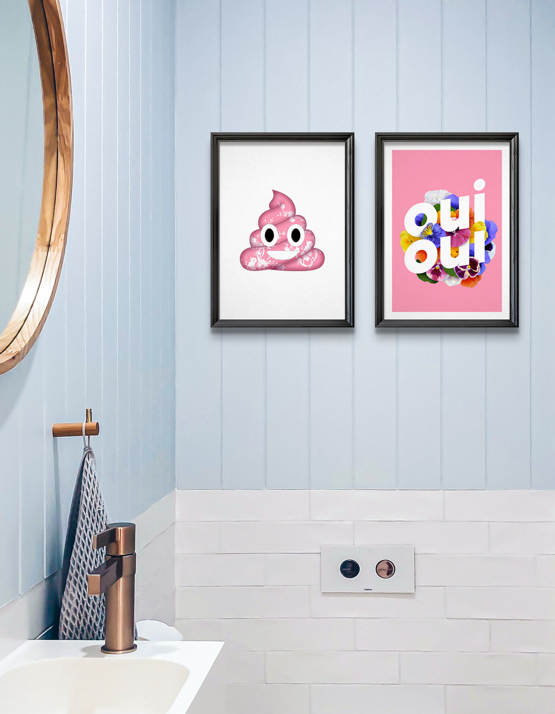 Poo and Oui Oui print due in situ