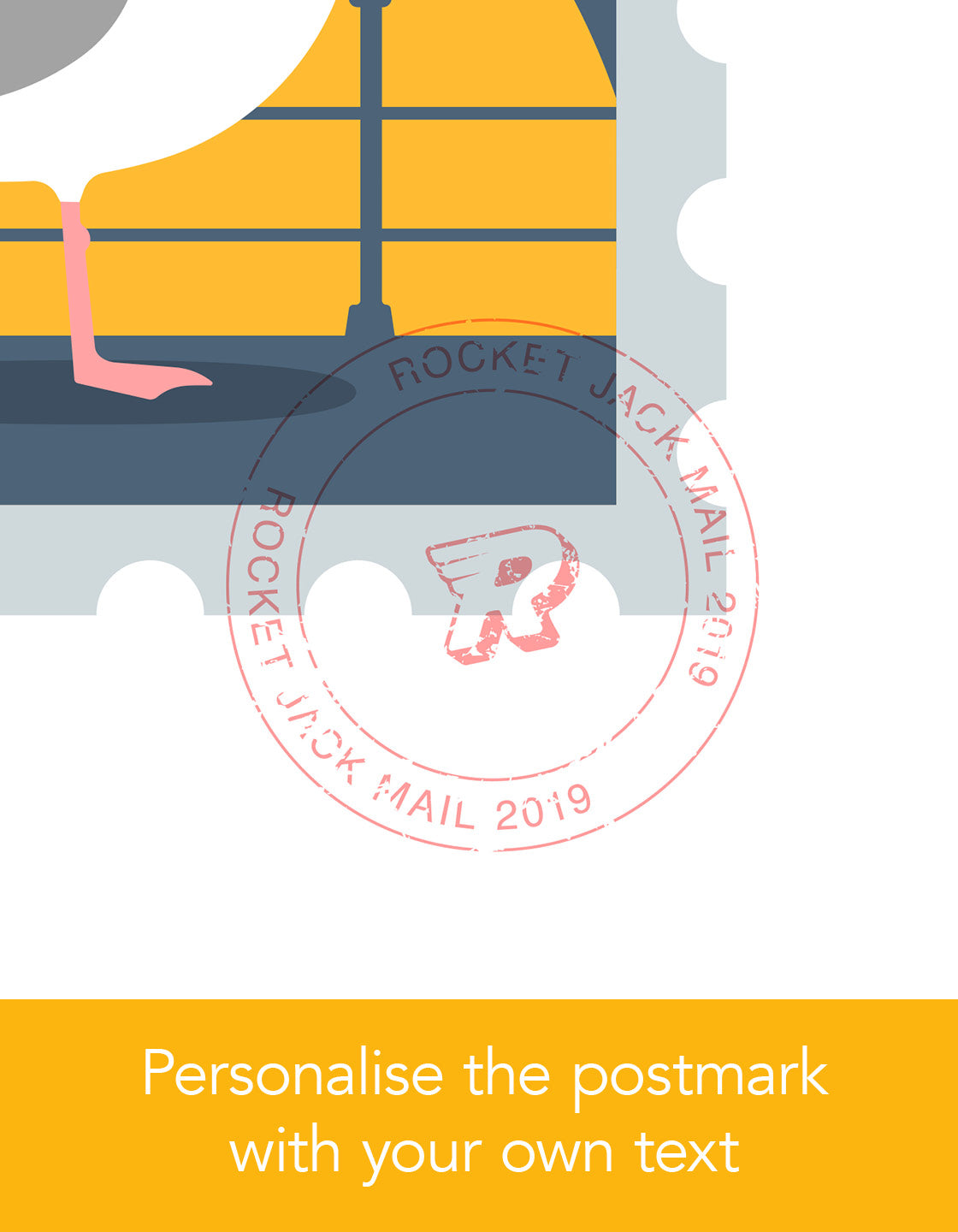 showing close up of section for personalisation