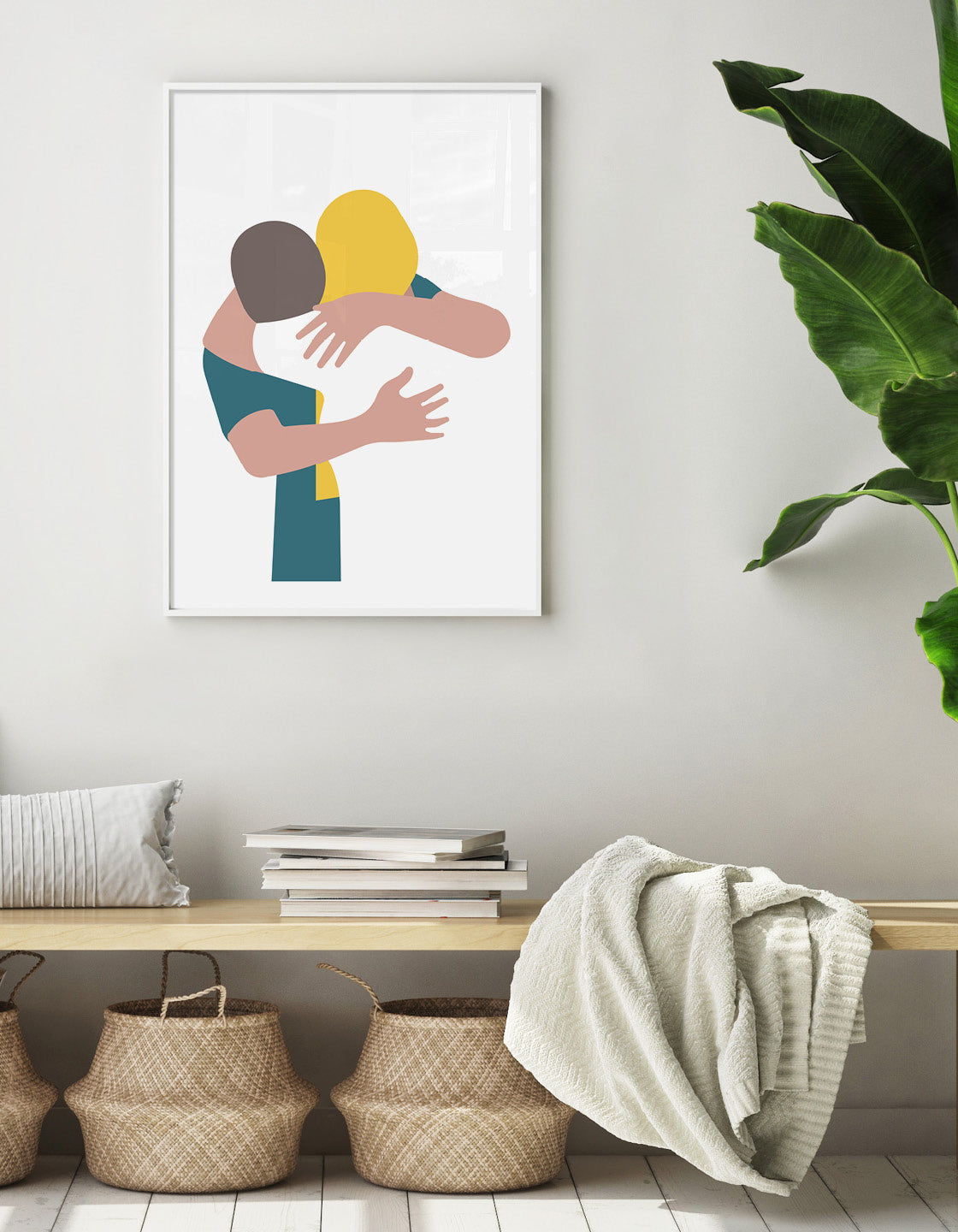 Couple embrace
