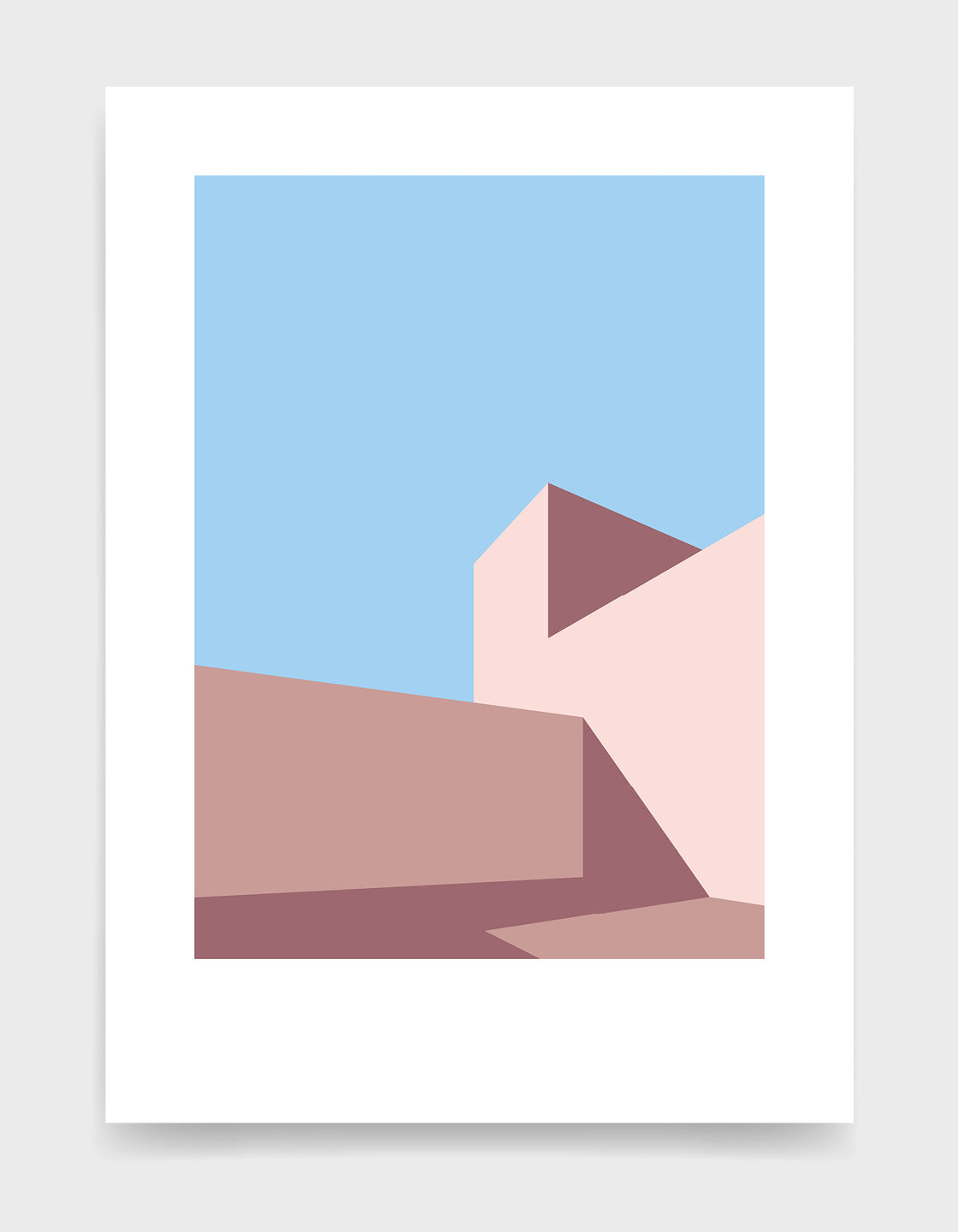 Minimal architecture inspired wall art / Abstract geometric poster for a gallery wall