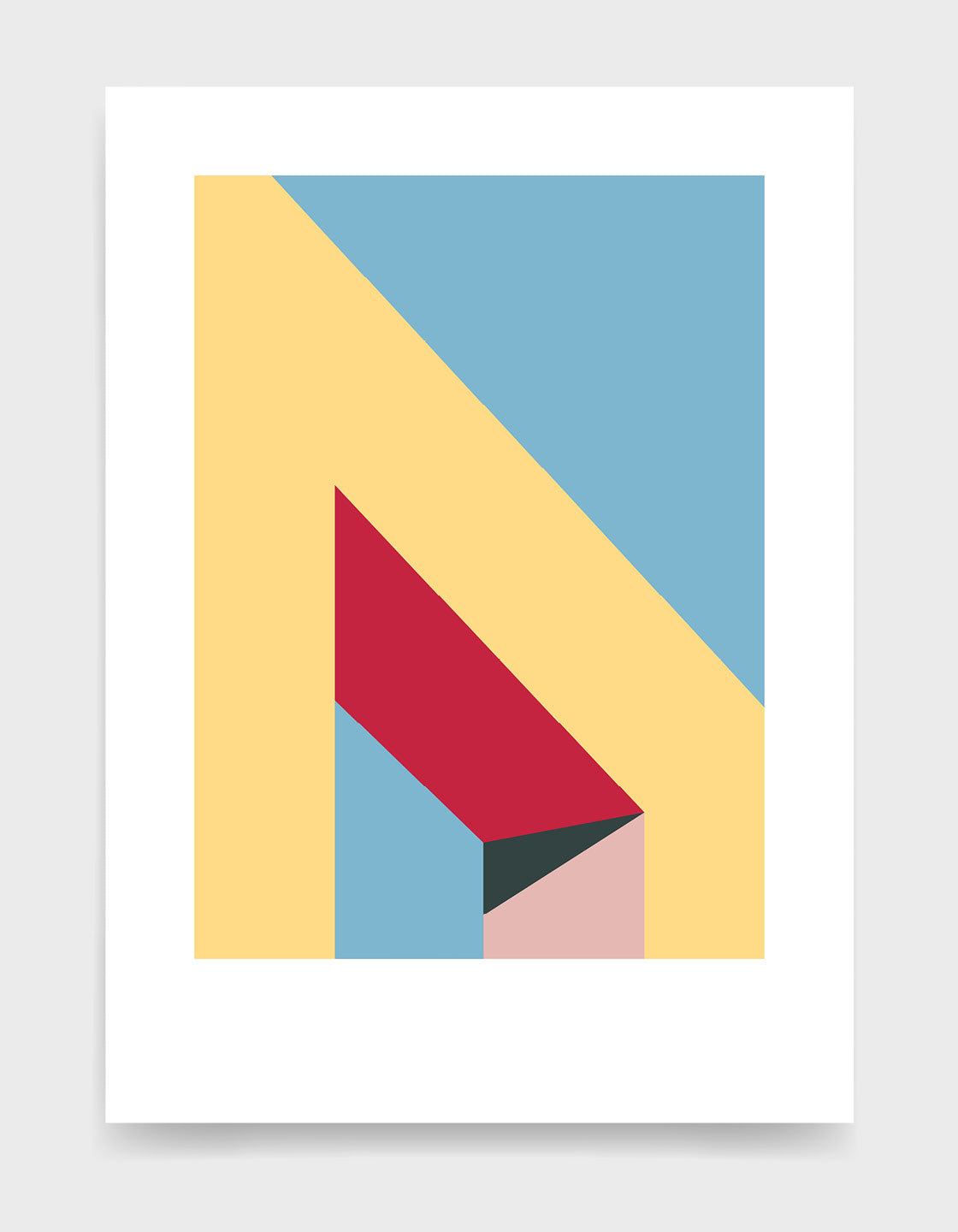 Home office art print / Minimal abstract gallery wall ideas