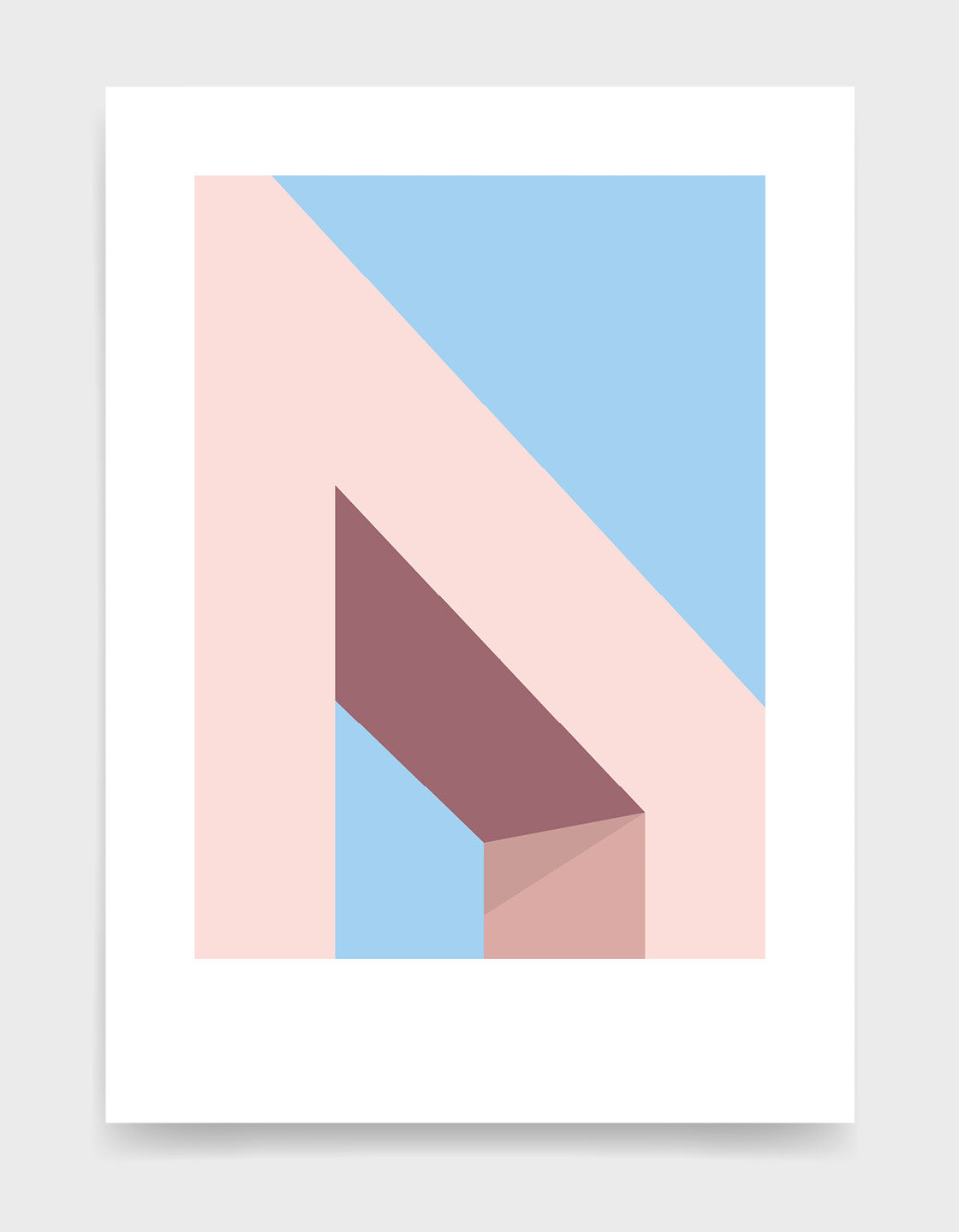 Home office art print / Minimal abstract gallery wall ideas