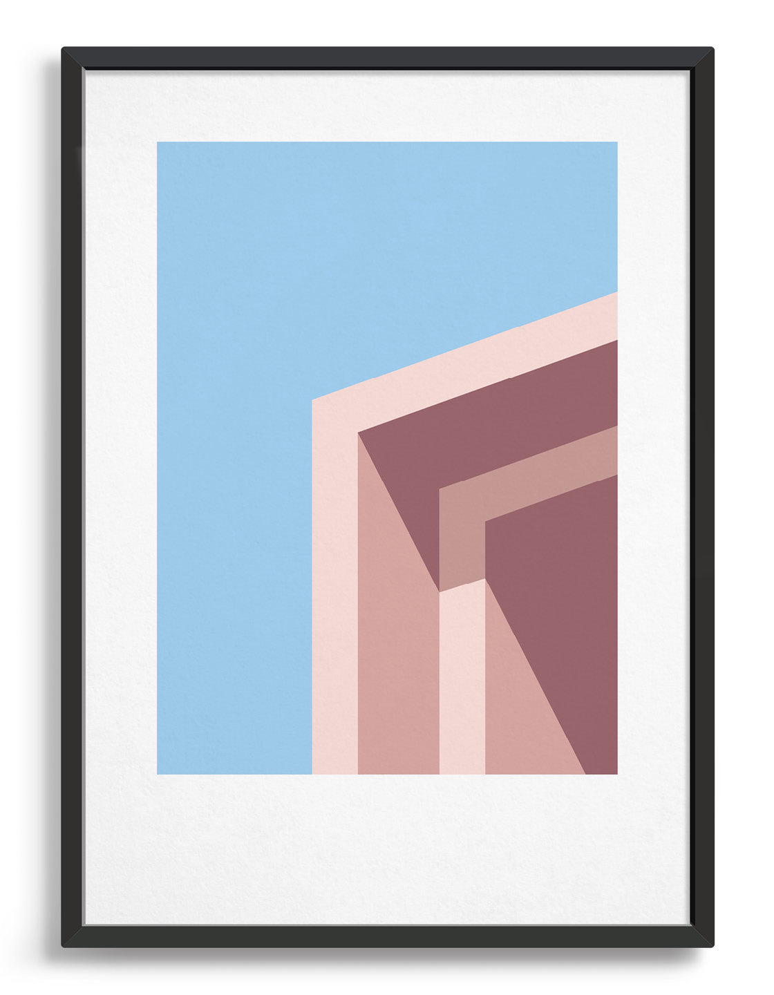 Minimal architecture poster / Abstract geometric art print