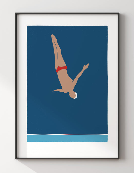 Man diving in