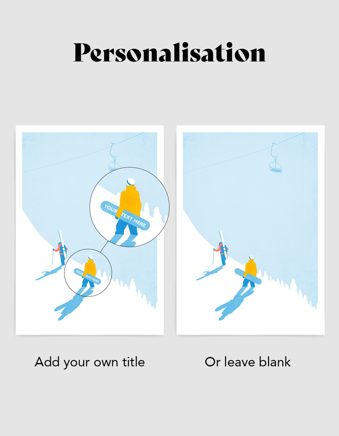 Skier and snowboarder