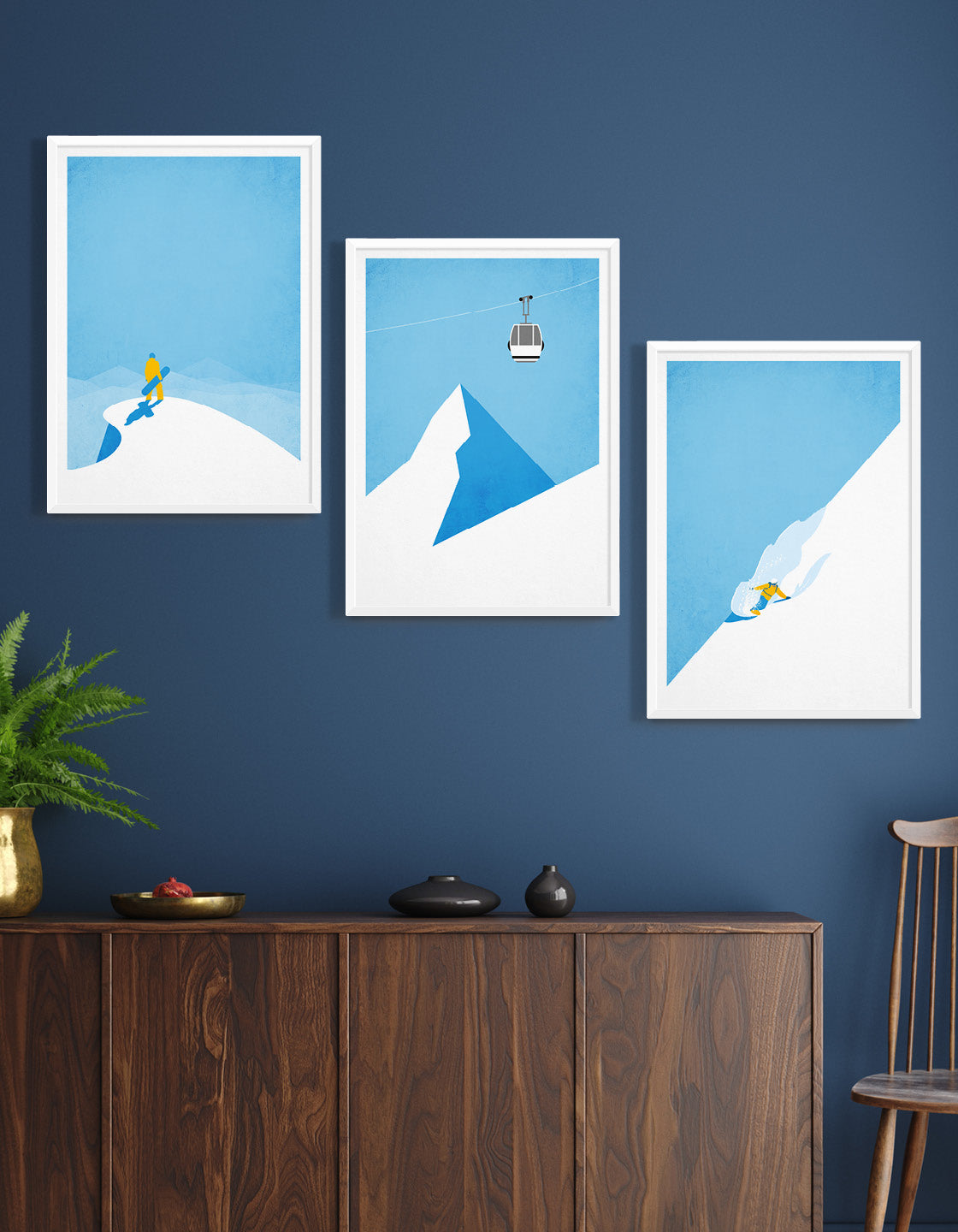 Snowboard gallery wall