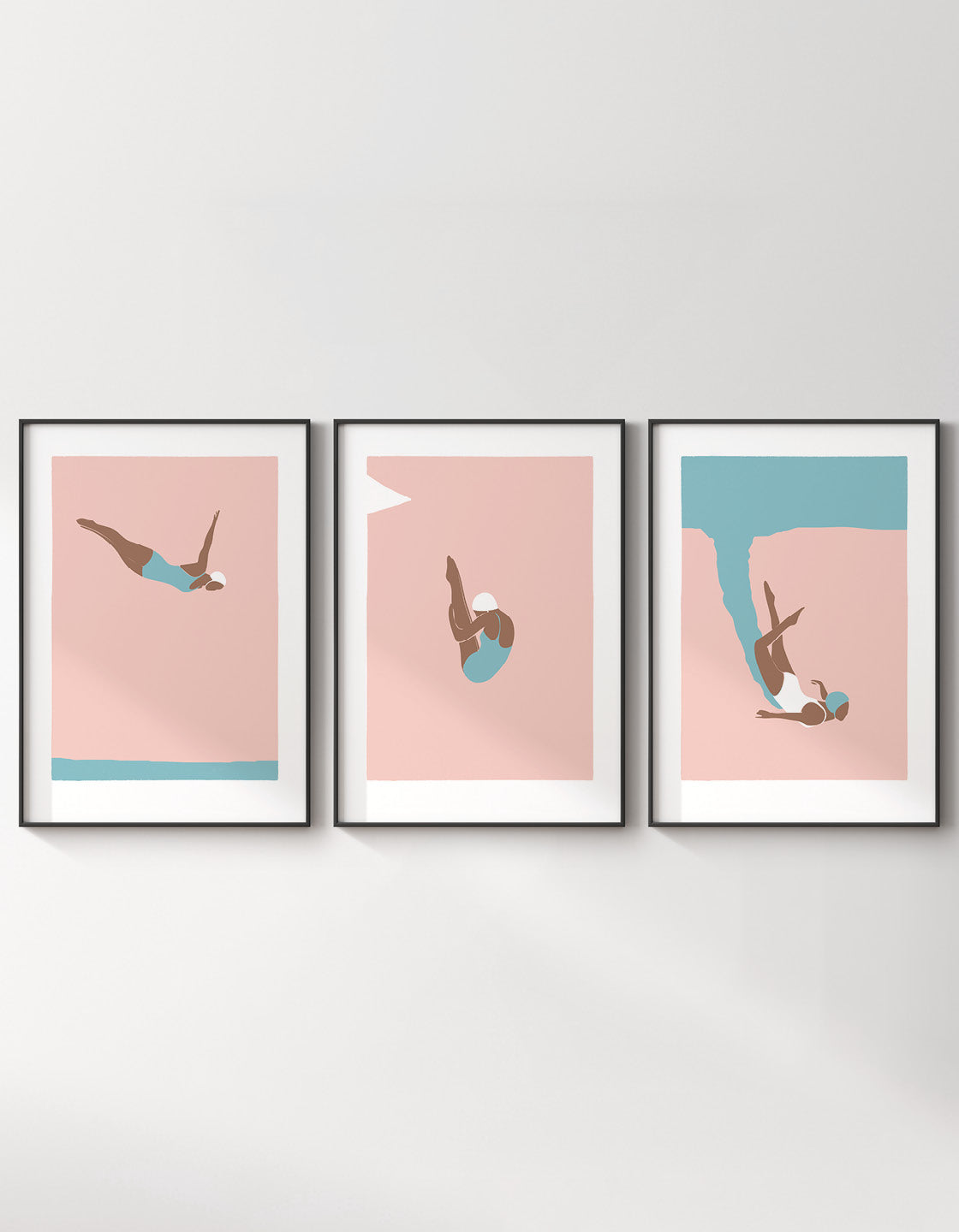 Vintage diving woman set