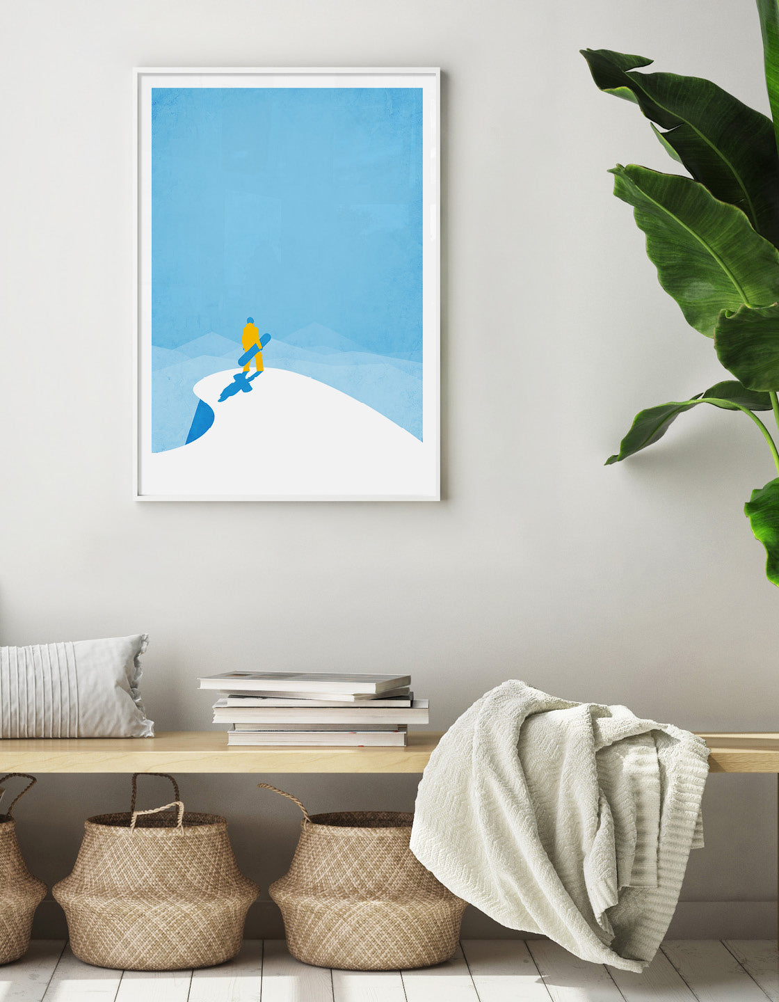 Off piste snowboarder