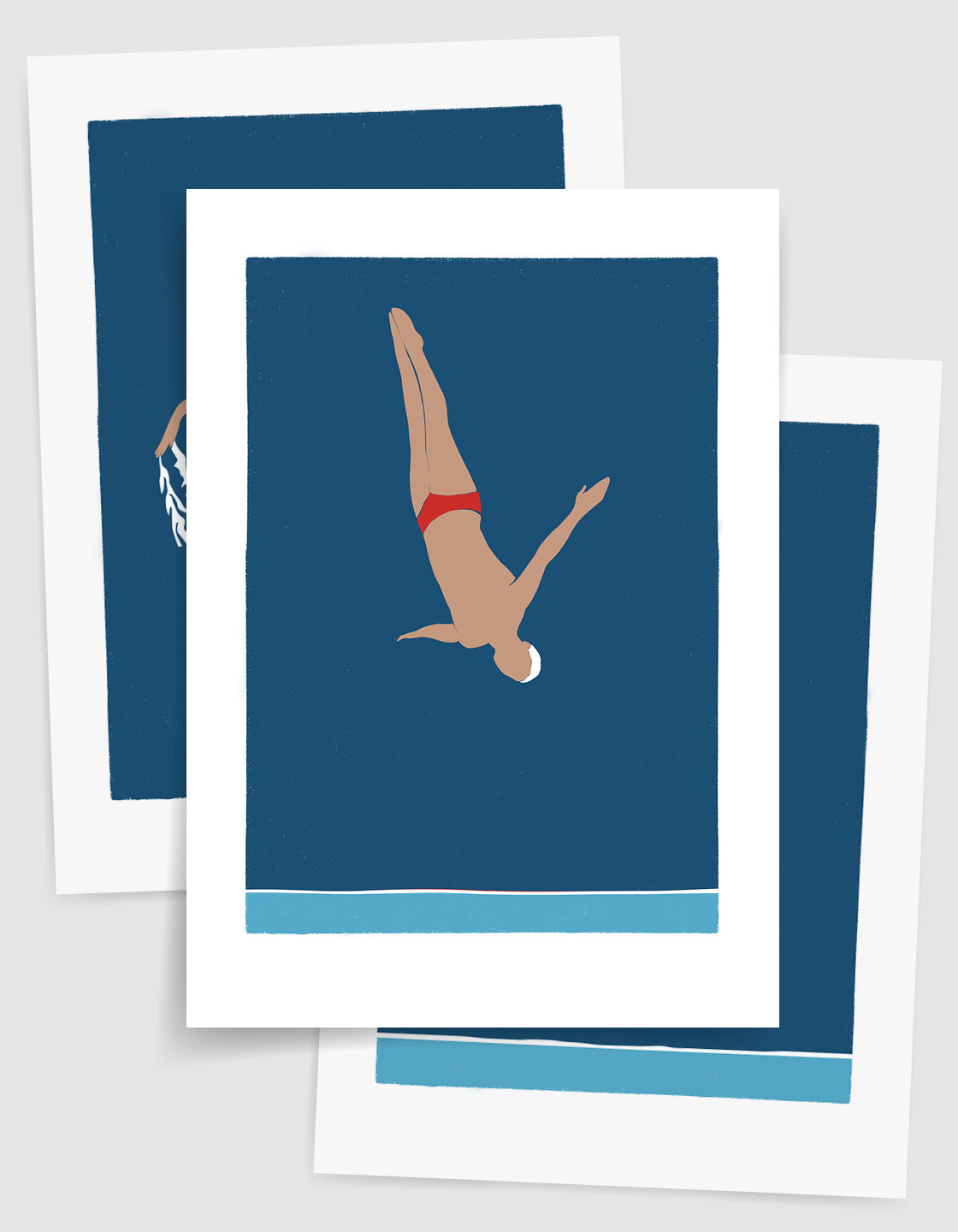 Diving man set