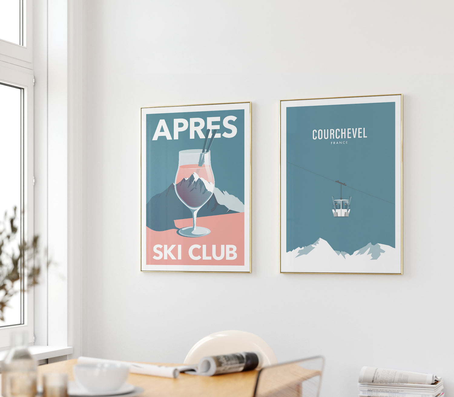 Personalised ski art prints