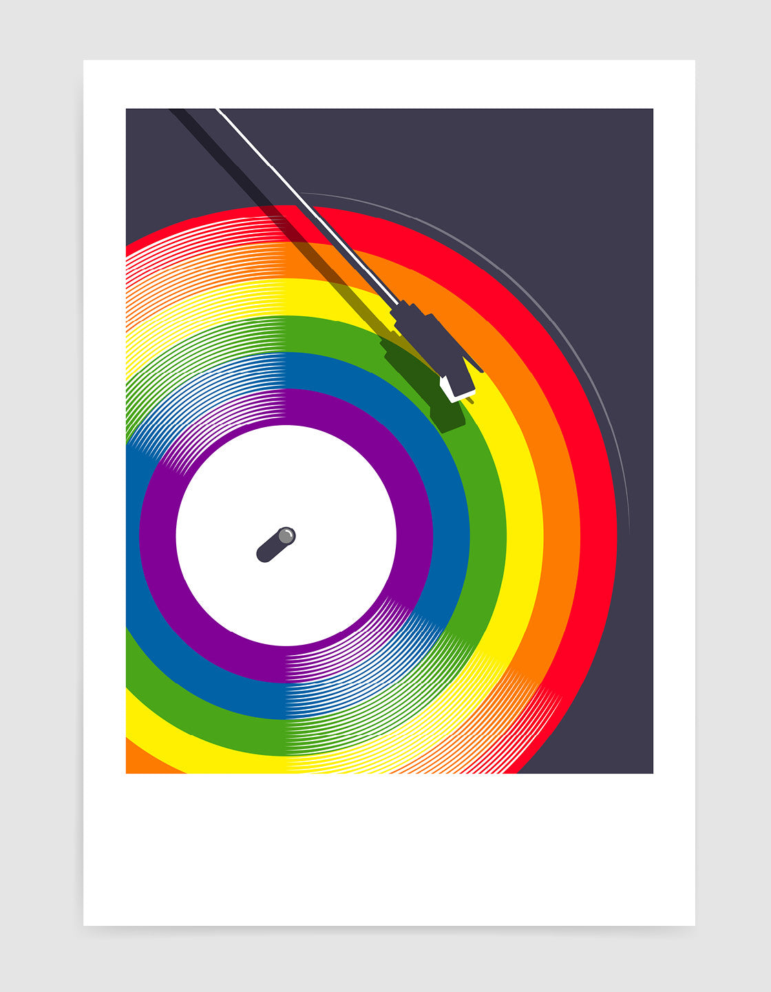 Rainbow vinyl record