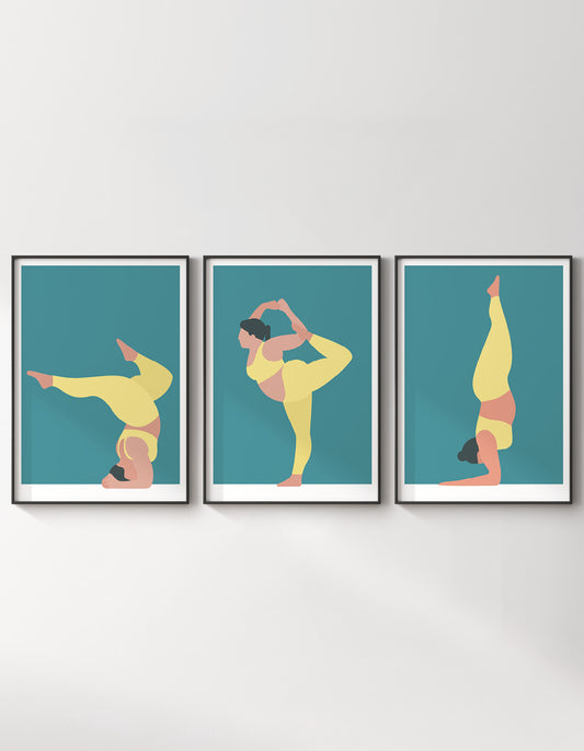 Yoga print set III